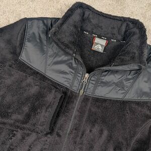 Nike ACG Fleece Jacket Mens Large Black Sherpa Nylon Full Zip Hiking Outdoor Vtg